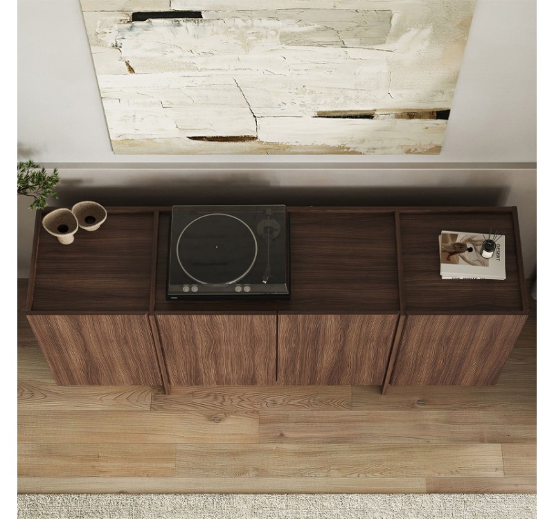 Μπουφές Dorma Megapap χρώμα καρυδί 180x45x80,2εκ.