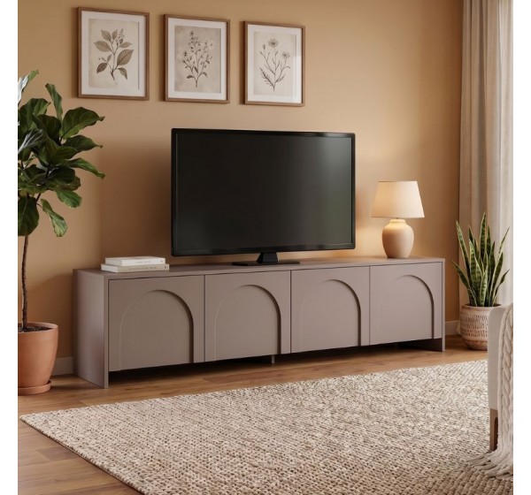 Έπιπλο τηλεόρασης Aurelia Megapap χρώμα μόκα 180x32x45εκ.