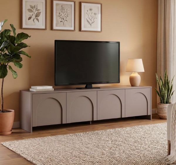 Έπιπλο τηλεόρασης Aurelia Megapap χρώμα μόκα 180x32x45εκ.