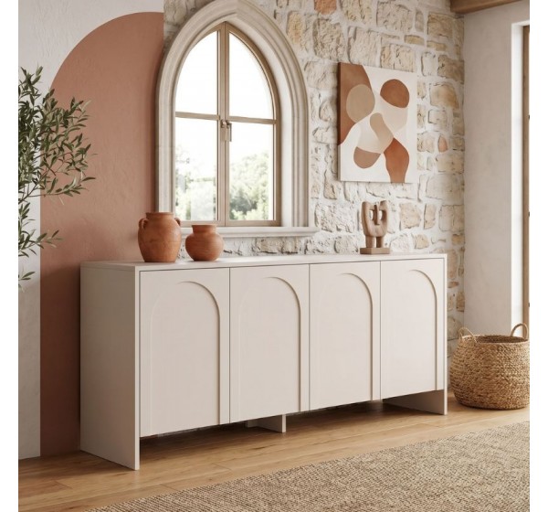 Μπουφές Aurelia Megapap χρώμα κρεμ 180x45x80εκ.