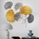Διακοσμητικό τοίχου Metal Flower Megapap μεταλλικό χρώμα bronze - ασημί 75x100εκ.