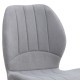 Καρέκλα τραπεζαρίας Valena Megapap elephant grey ύφασμα - μεταλλικό μαύρο πόδι 48x58x87εκ.