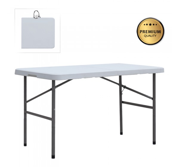 Τραπέζι catering - συνεδρίου Capri Megapap πτυσσόμενο - βαλίτσα χρώμα λευκό του πάγου 120x60x74εκ.