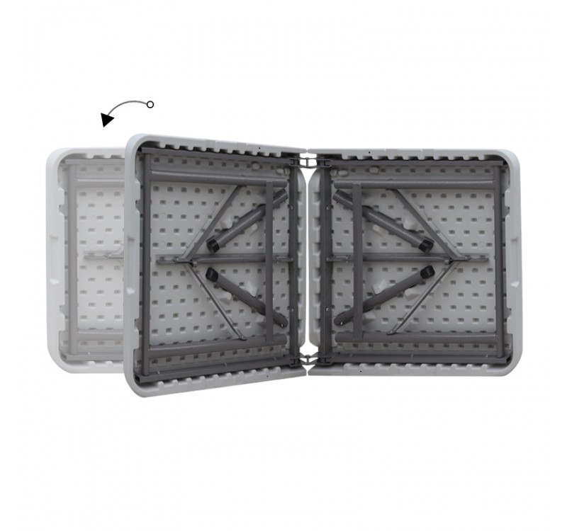 Τραπέζι catering - συνεδρίου Capri Megapap πτυσσόμενο - βαλίτσα χρώμα λευκό του πάγου 120x60x74εκ.