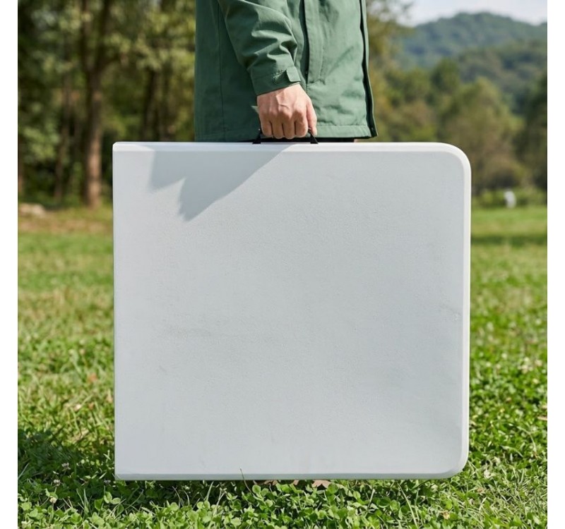 Τραπέζι catering - συνεδρίου Capri Megapap πτυσσόμενο - βαλίτσα χρώμα λευκό του πάγου 152x70x74εκ.