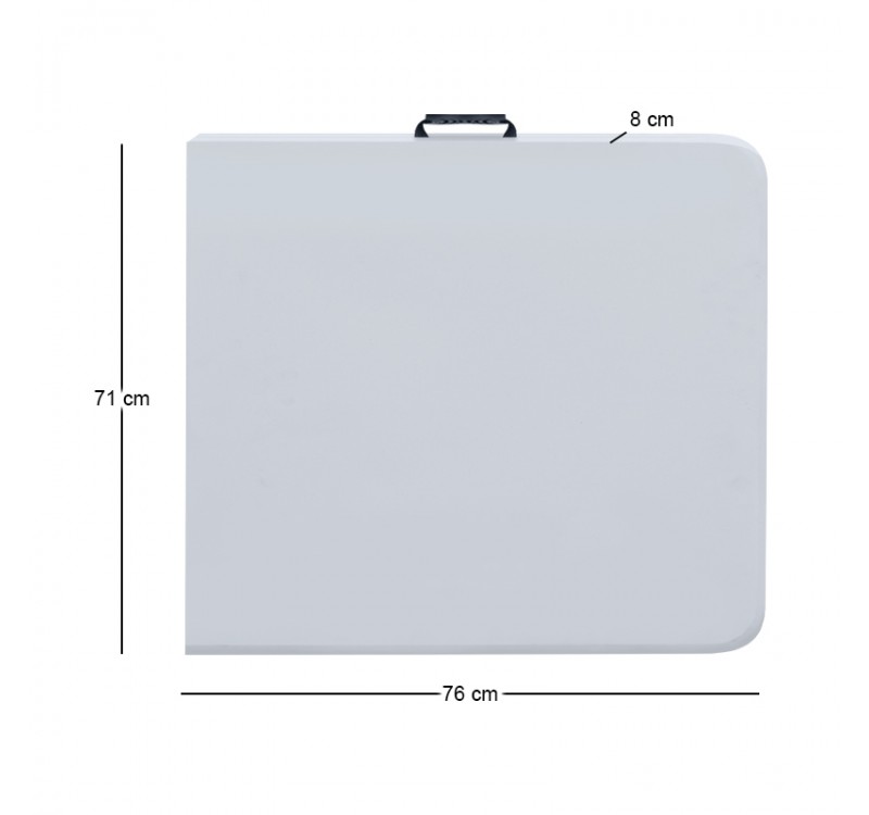 Τραπέζι catering - συνεδρίου Capri Megapap πτυσσόμενο - βαλίτσα χρώμα λευκό του πάγου 152x70x74εκ.