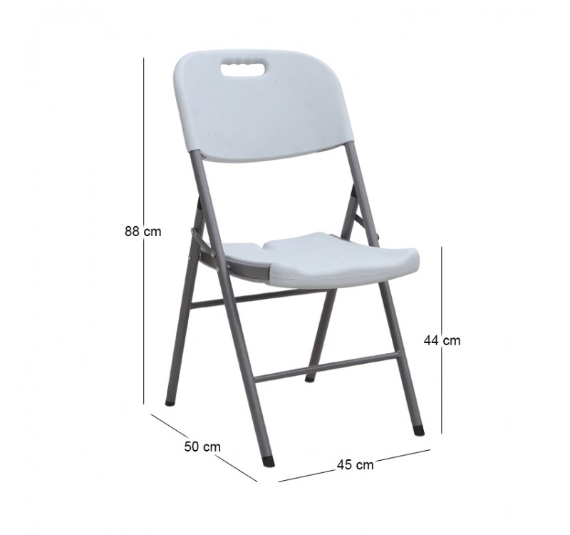 Καρέκλα catering - συνεδρίου Capri Megapap πτυσσόμενη χρώμα λευκό του πάγου 45x50x88εκ.