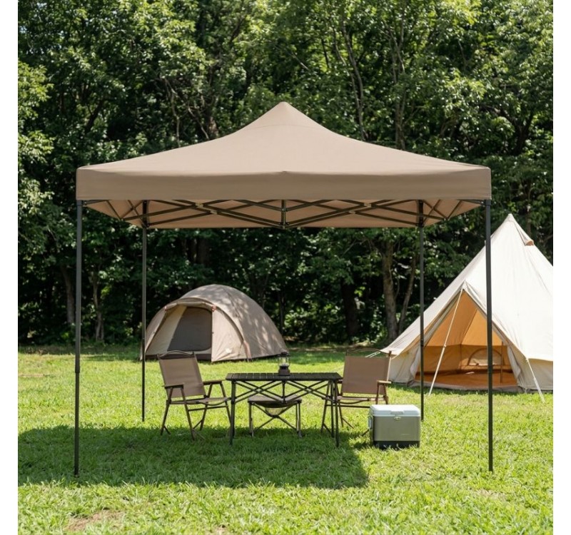 Κιόσκι - Gazebo Bari Megapap πτυσσόμενο μεταλλικός σκελετός - αδιάβροχο ύφασμα χρώμα της άμμου 3x3x3,10m.