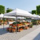 Κιόσκι - Gazebo Bari Megapap πτυσσόμενο μεταλλικός σκελετός - αδιάβροχο ύφασμα χρώμα λευκό 3x6x3,27m.