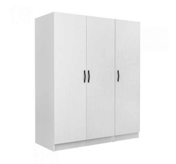 Ντουλάπα ρούχων Victoria Megapap τρίφυλλη χρώμα λευκό 150x60x181εκ.