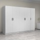 Ντουλάπα ρούχων Victoria Megapap πεντάφυλλη χρώμα λευκό 250x60x181εκ.