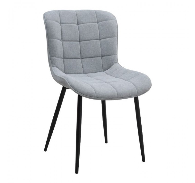 Σετ τραπεζαρία 5τμχ Roger - Chiara Megapap Mdf - ύφασμα χρώμα σκούρο γκρι σκυροδέματος - γκρι 120x70x75εκ.