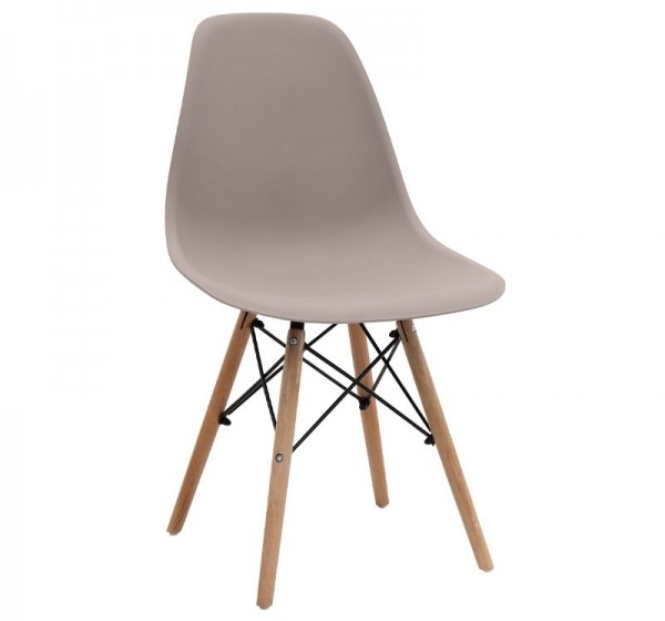 Σετ τραπεζαρία 5τμχ Rubes - Nova Megapap χρώμα φυσικό οξιάς - cappuccino Ø100x78εκ.