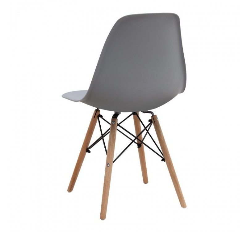 Σετ τραπεζαρία 5τμχ Allos - Nova Megapap χρώμα sapphire oak - γκρι 75x75x77εκ.