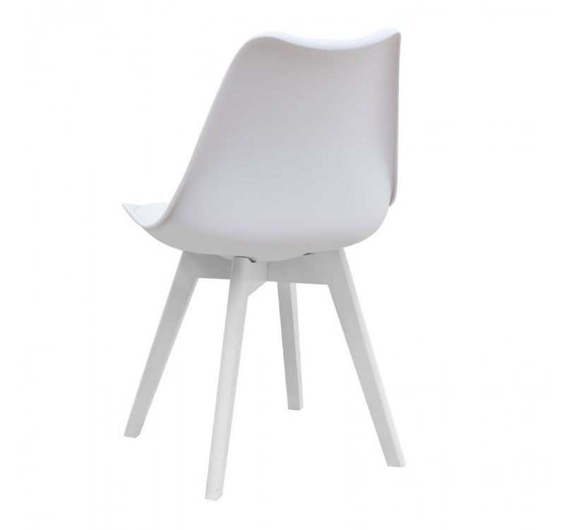 Σετ τραπεζαρία 5τμχ Allos - Viva Megapap χρώμα sapphire oak - λευκό 75x75x77εκ.