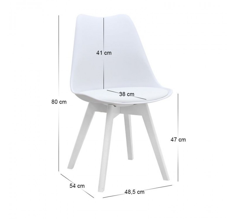 Σετ τραπεζαρία 5τμχ Allos - Viva Megapap χρώμα sapphire oak - λευκό 75x75x77εκ.