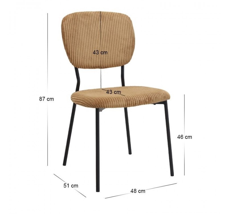 Σετ τραπεζαρία 5τμχ Allos - Kevin Megapap χρώμα sapphire oak - μουσταρδί 75x75x77εκ.