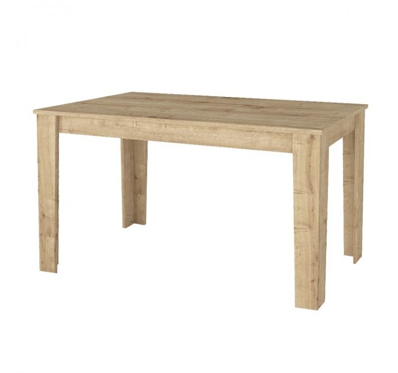 Σετ τραπεζαρία 5τμχ Darlen - Vela Megapap χρώμα sapphire oak - μαύρο 125x72x74εκ.