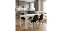 Σετ τραπεζαρία 5τμχ Darlen - Nova Megapap χρώμα λευκό - μαύρο 125x72x74εκ.