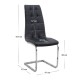 Σετ τραπεζαρία 5τμχ Darlen - Vela Megapap χρώμα λευκό - μαύρο 125x72x74εκ.