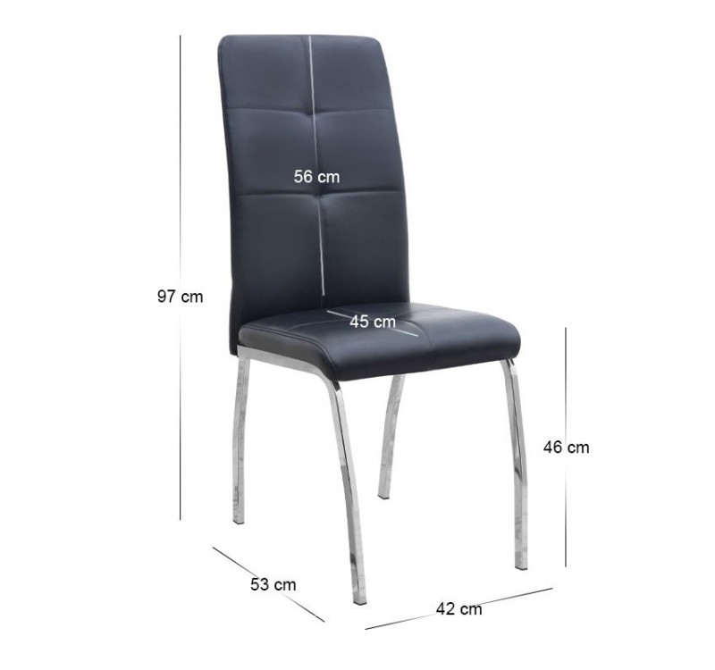 Σετ τραπεζαρία 5τμχ Darlen - Alma Megapap χρώμα λευκό - μαύρο 125x72x74εκ.