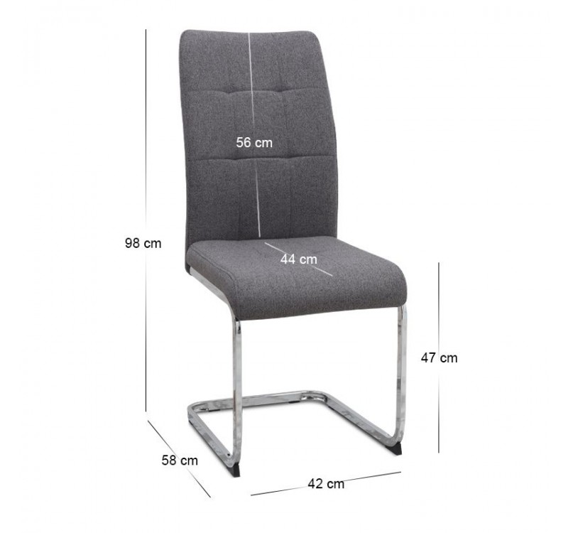 Σετ τραπεζαρία 5τμχ Darlen - Laura Megapap χρώμα καρυδί - γκρι 125x72x74εκ.