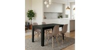 Σετ τραπεζαρία 5τμχ Darlen - Nova Megapap χρώμα sencron black - cappuccino 125x72x74εκ.