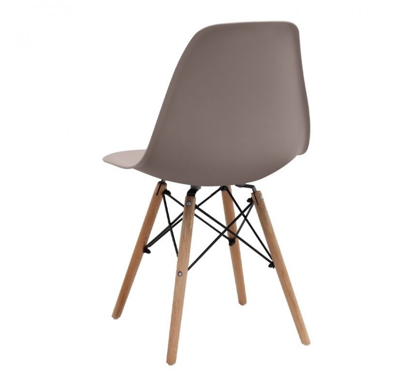 Σετ τραπεζαρία 5τμχ Darlen - Nova Megapap χρώμα sencron black - cappuccino 125x72x74εκ.