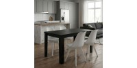 Σετ τραπεζαρία 5τμχ Darlen - Viva Megapap χρώμα sencron black - λευκό 125x72x74εκ.
