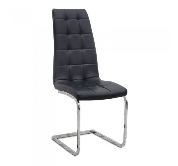 Σετ τραπεζαρία 5τμχ Darlen - Vela Megapap χρώμα sencron black - μαύρο 125x72x74εκ.