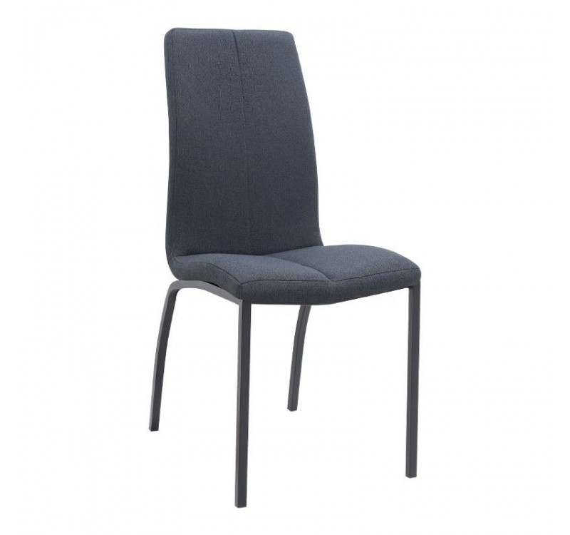 Σετ τραπεζαρία 5τμχ Darlen - Fina Megapap χρώμα sencron black - ανθρακί 125x72x74εκ.