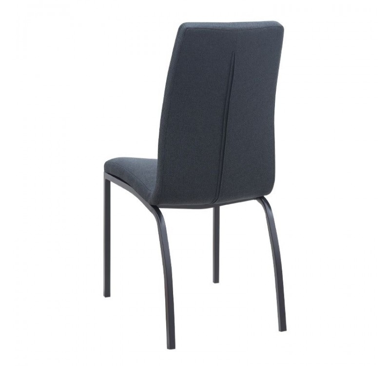 Σετ τραπεζαρία 5τμχ Darlen - Fina Megapap χρώμα sencron black - ανθρακί 125x72x74εκ.