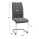 Σετ τραπεζαρία 5τμχ Darlen - Laura Megapap χρώμα sencron black - γκρι 125x72x74εκ.