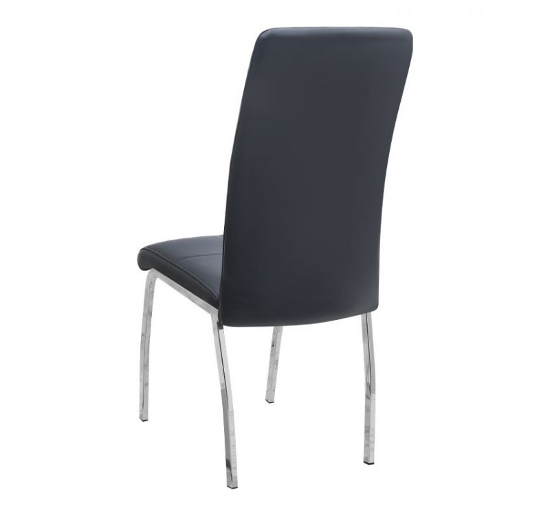 Σετ τραπεζαρία 5τμχ Darlen - Alma Megapap χρώμα sencron black - μαύρο 125x72x74εκ.
