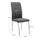 Σετ τραπεζαρία 5τμχ Darlen - Alma Megapap χρώμα sencron black - γκρι 125x72x74εκ.