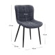 Σετ τραπεζαρία 5τμχ Darlen - Chiara Megapap χρώμα sencron black - ανθρακί 125x72x74εκ.