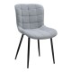 Σετ τραπεζαρία 5τμχ Darlen - Chiara Megapap χρώμα sencron black - γκρι 125x72x74εκ.