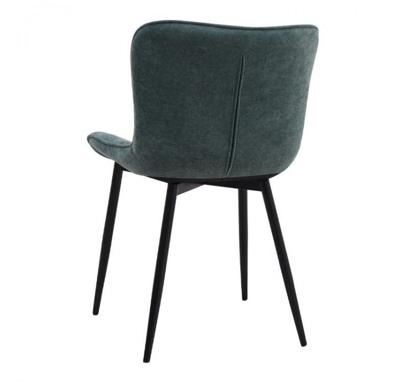 Σετ τραπεζαρία 5τμχ Darlen - Chiara Megapap χρώμα sencron black - πράσινο 125x72x74εκ.