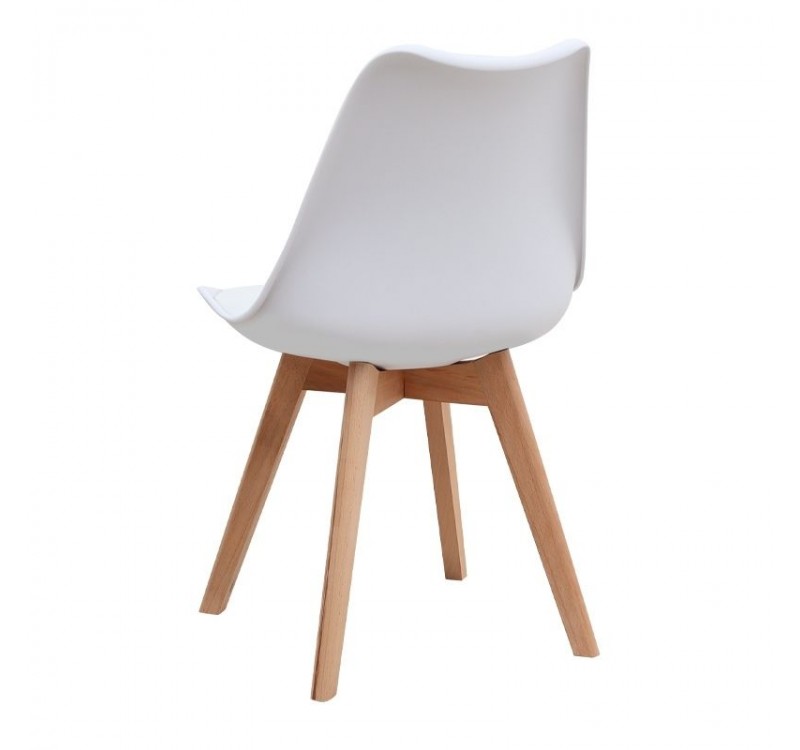 Σετ τραπεζαρία 5τμχ Bohema - Viva Megapap χρώμα μαύρο/sepet oak - λευκό/φυσικό πόδι Ø90x77,7εκ.