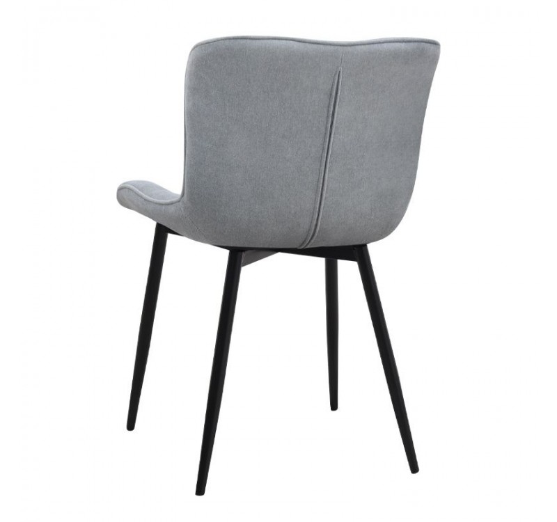 Σετ τραπεζαρία 5τμχ Bohema - Chiara Megapap χρώμα μαύρο/sepet oak - γκρι Ø90x77,7εκ.