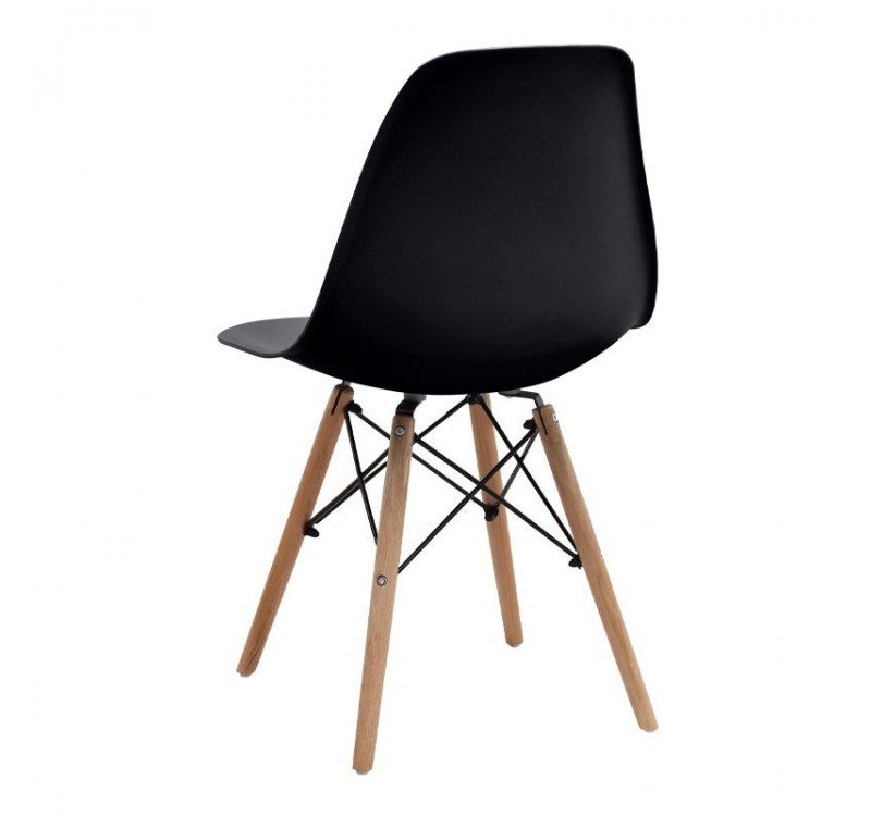 Σετ τραπεζαρία 5τμχ Xana - Nova Megapap χρώμα sepet oak - μαύρο Ø90x77,5εκ.