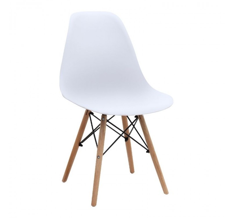 Σετ τραπεζαρία 5τμχ Xana - Nova Megapap χρώμα sepet oak - λευκό Ø90x77,5εκ.