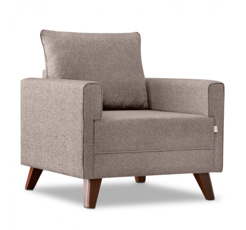 Πολυθρόνα Bella Megapap υφασμάτινη χρώμα κρεμ 82x81x85εκ.