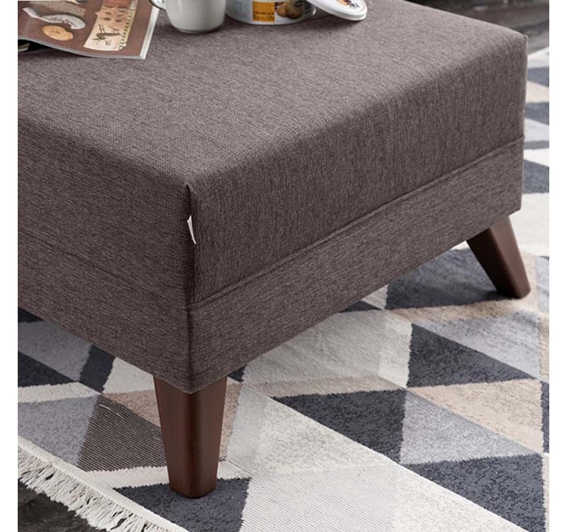 Γωνιακός καναπές Bella Megapap αριστερή γωνία υφασμάτινος χρώμα καφέ 275x165x85εκ.