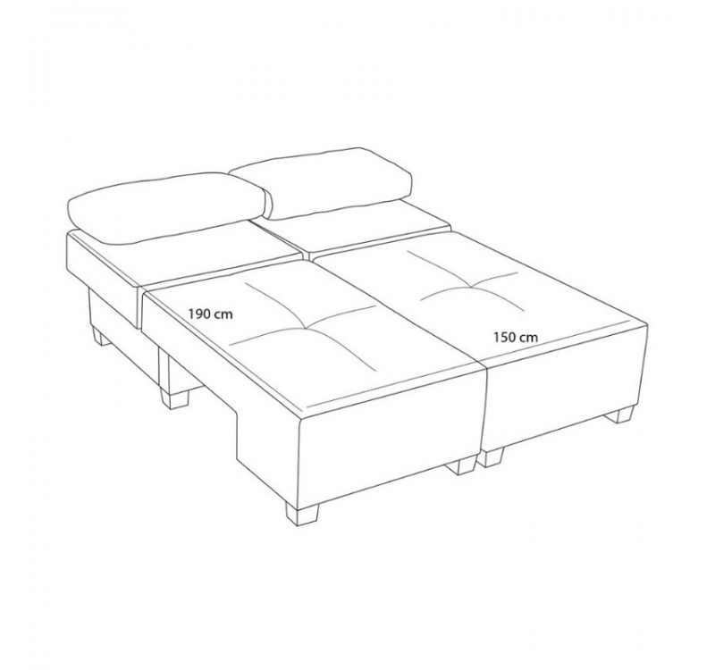 Καναπές - κρεβάτι πολυμορφικός Perenna Megapap τριθέσιος υφασμάτινος χρώμα καφέ 233x93x83εκ.
