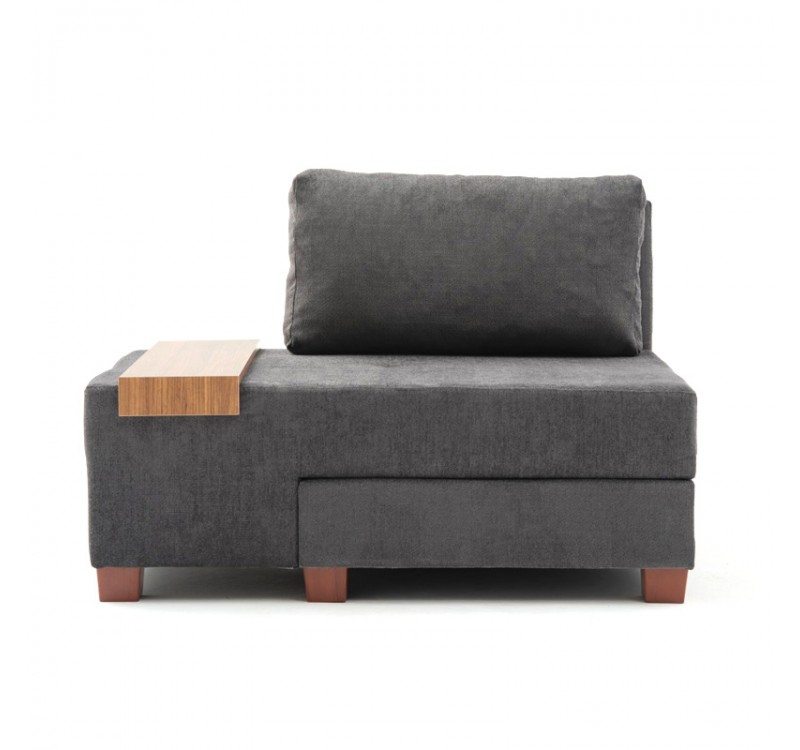 Πολυθρόνα - κρεβάτι Perenna Megapap υφασμάτινη χρώμα ανθρακί 116x93x83εκ.