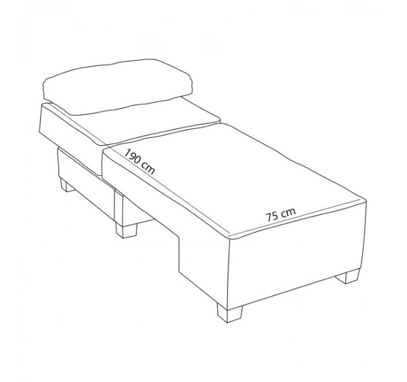 Πολυθρόνα - κρεβάτι Perenna Megapap υφασμάτινη χρώμα ανθρακί 116x93x83εκ.