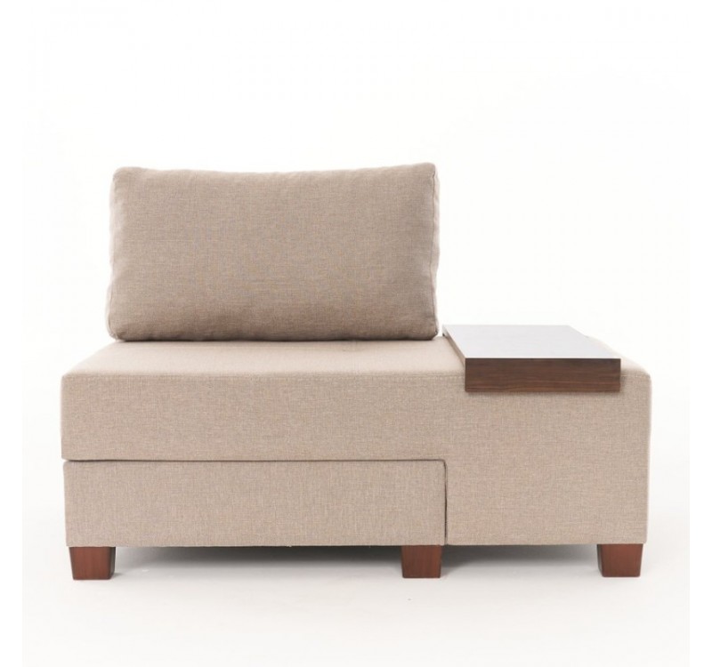 Πολυθρόνα - κρεβάτι Perenna Megapap υφασμάτινη χρώμα κρεμ 116x93x83εκ.