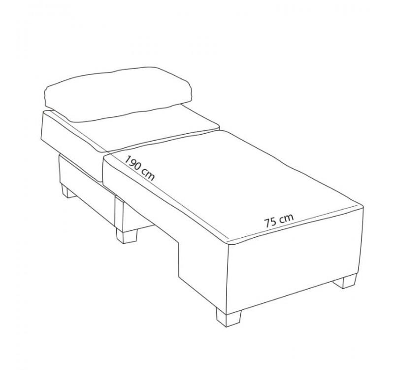 Πολυθρόνα - κρεβάτι Perenna Megapap υφασμάτινη χρώμα κρεμ 116x93x83εκ.