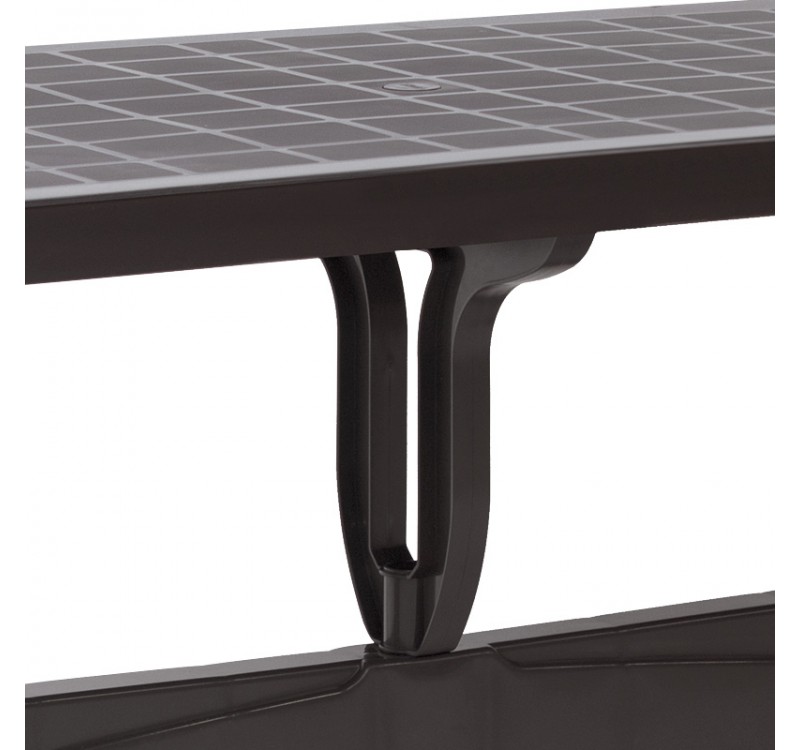 Σετ τραπεζαρία κήπου Callan Megapap 5τμχ πολυπροπυλενίου τραπέζι 120x70 - πολυθρόνα χρώμα καφέ S_GP046-0002,1+GP046-0004,3x4